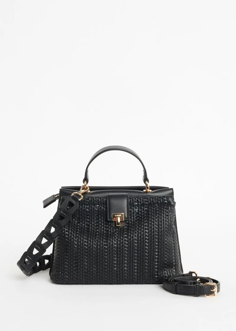 Mini top handle in simil pelle