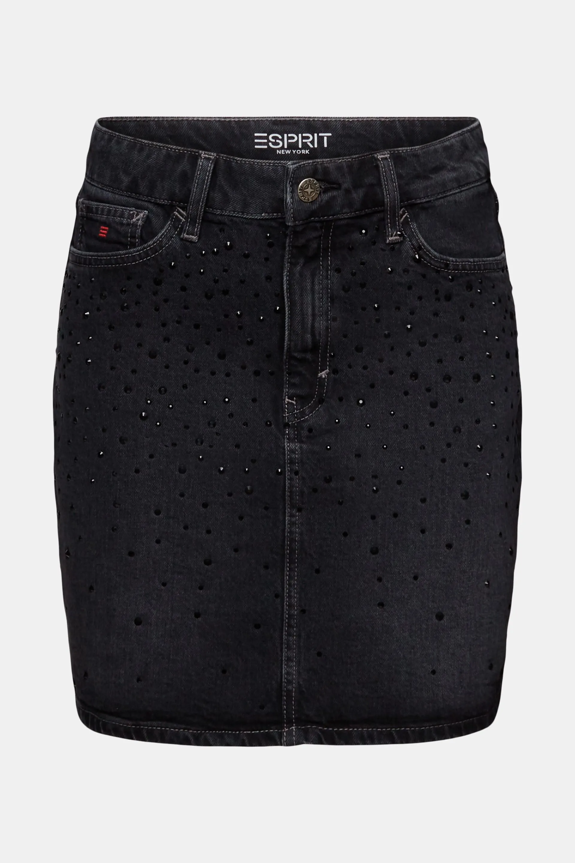 Minigonna in denim con strass