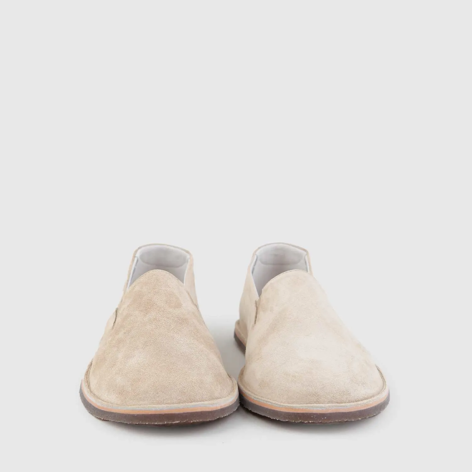 Mocassino In Pelle Beige Ragazzo