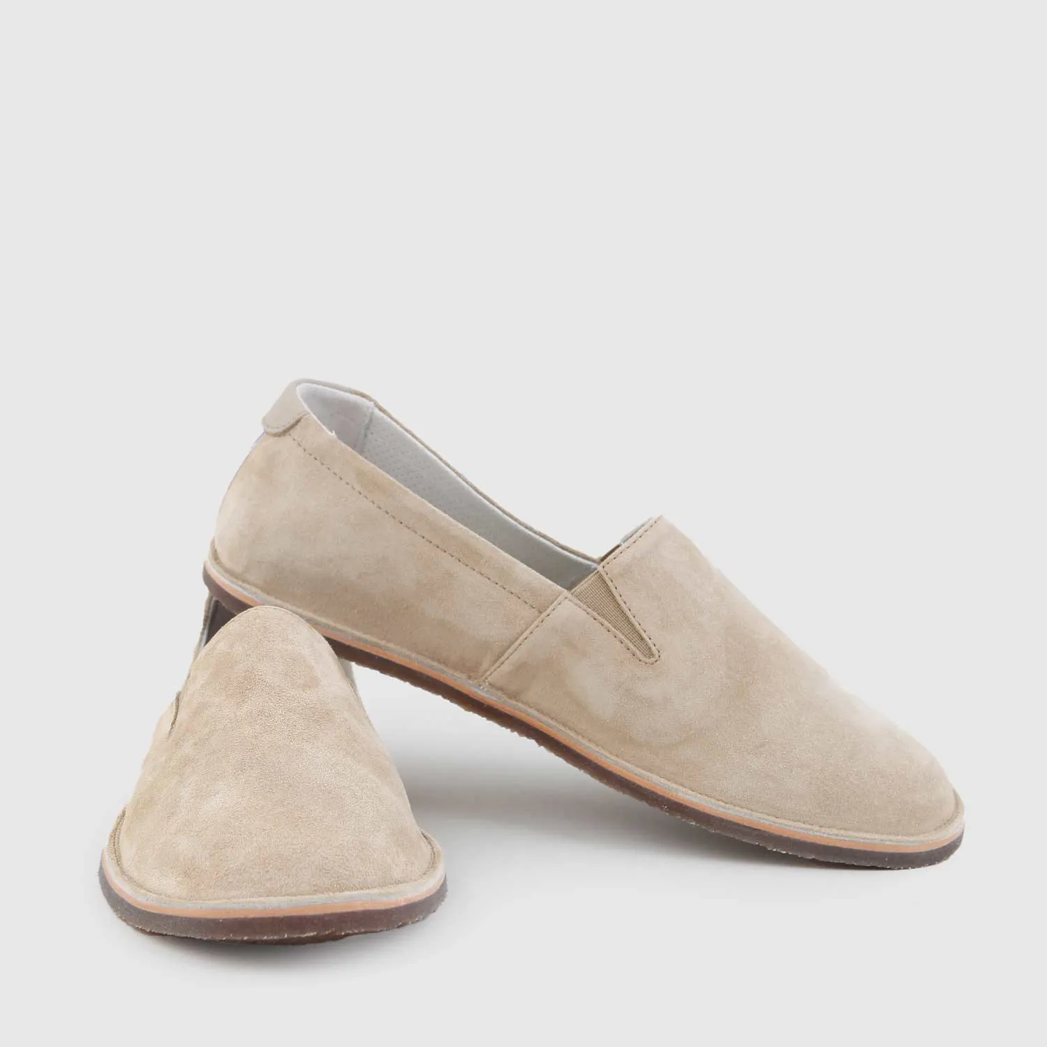 Mocassino In Pelle Beige Ragazzo