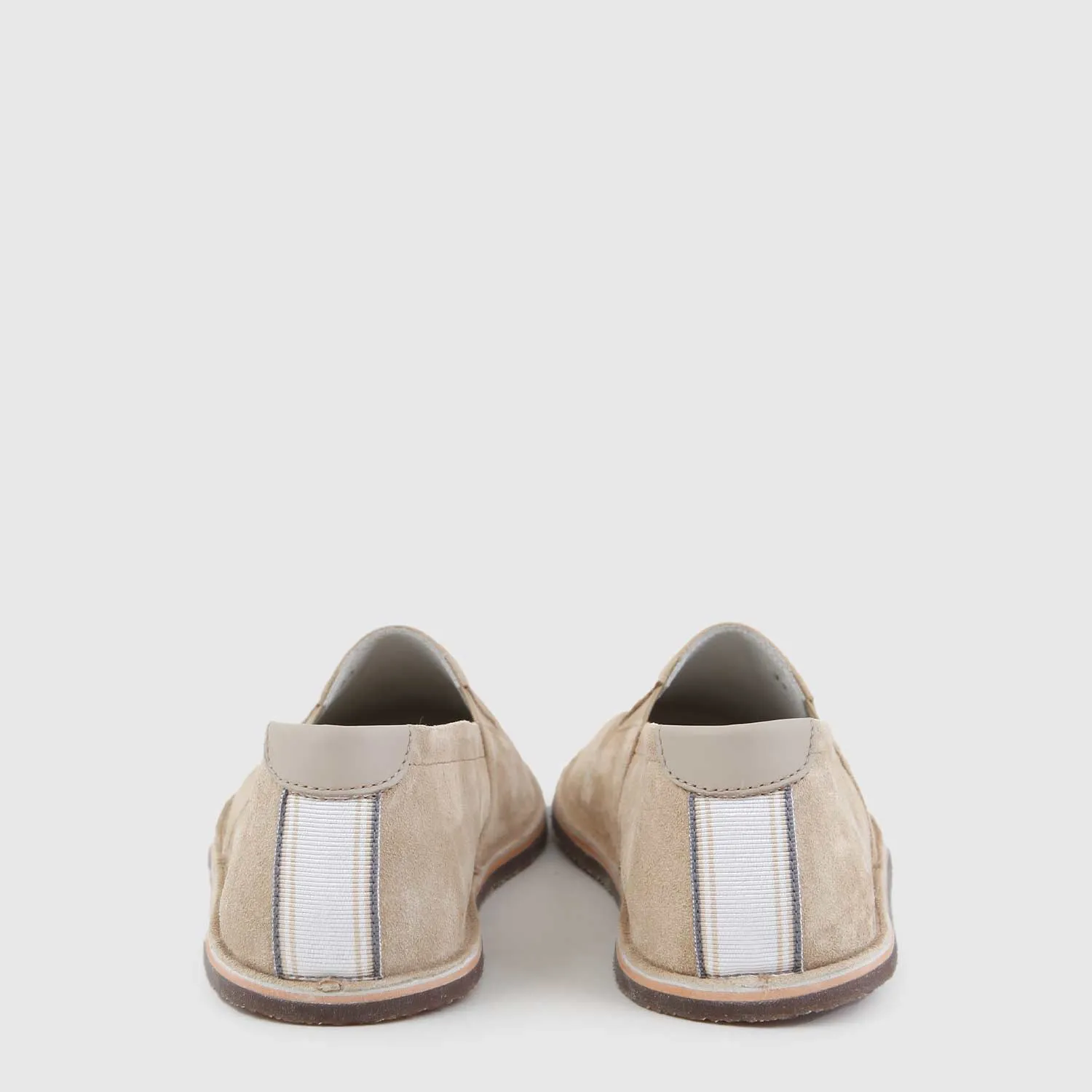 Mocassino In Pelle Beige Ragazzo
