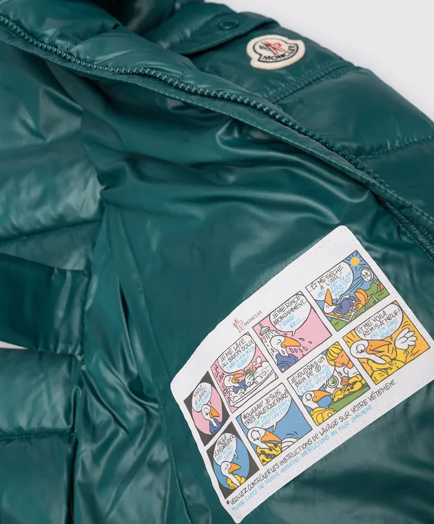 Moncler ENFANT Piumino verde da bambino Badyf con patch logo 1A00069C0064810