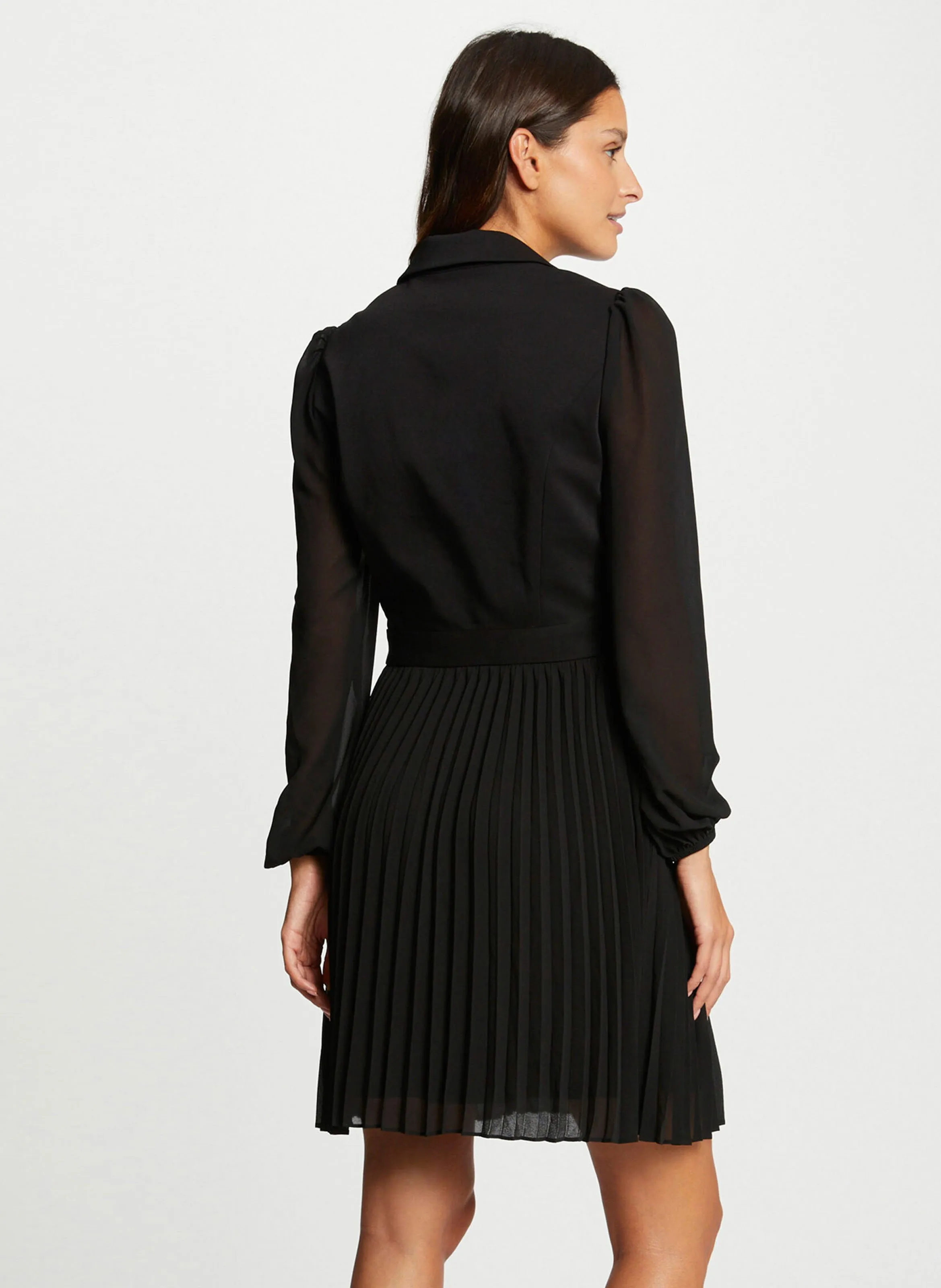  MORGAN   RTITO - Abito corto in misto cotone | Nero