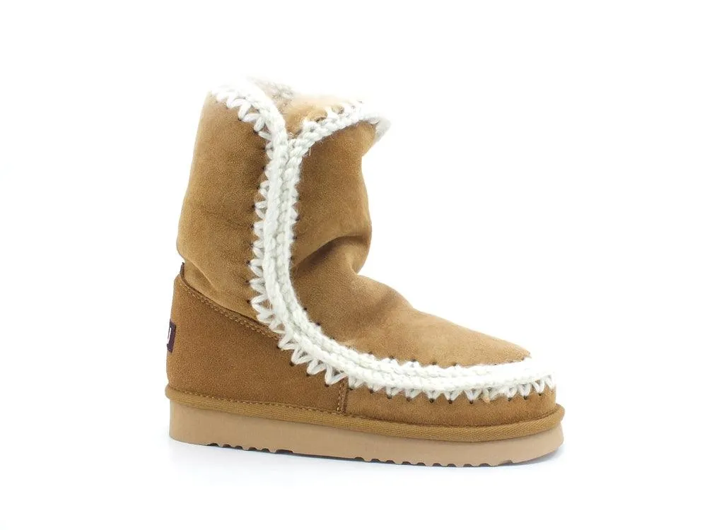 MOU Eskimo 24 With Croos Stitc Stivaletto Pelo Altro Tobacco MU.FW101023A