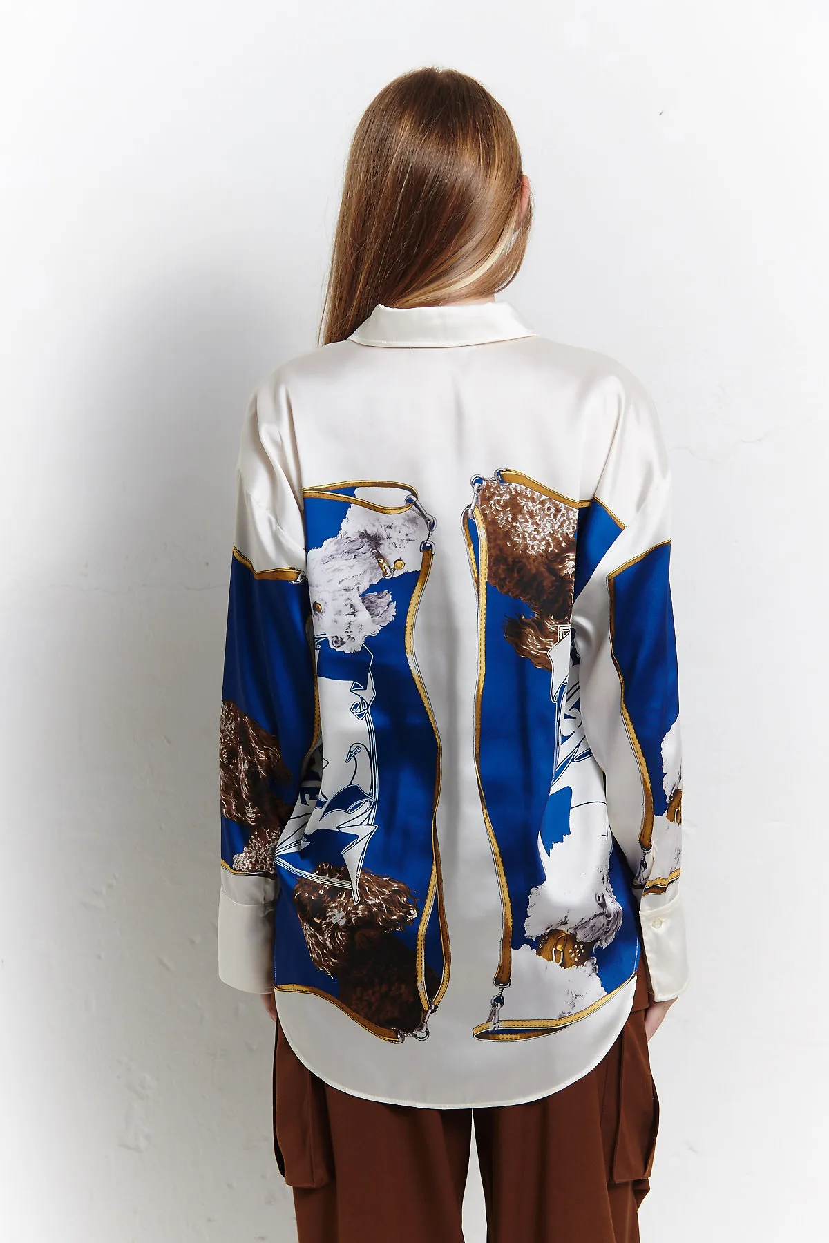 MSGM Camicia con stampa all-over della collaborazione “Lorenzo Longhi”
