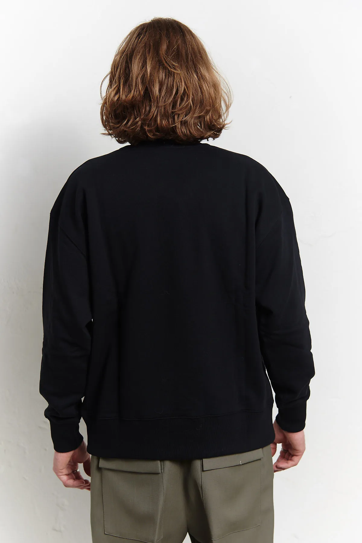 MSGM Milano Felpa nera con logo sul taschino
