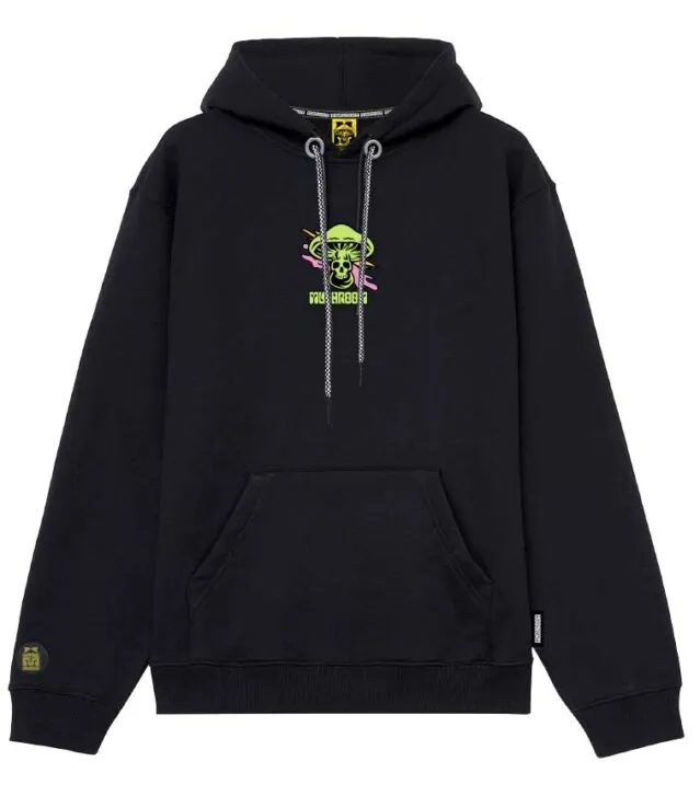 Mushroom Cotton hoodie with print 22FWMU21004-01 black