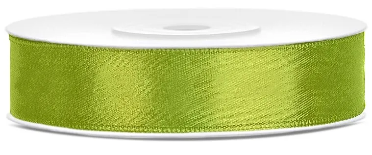 Nastro verde mela in raso 12mm x 25m