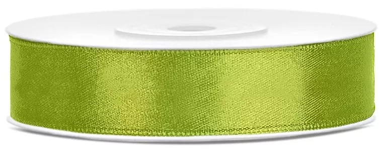 Nastro verde mela in raso 12mm x 25m