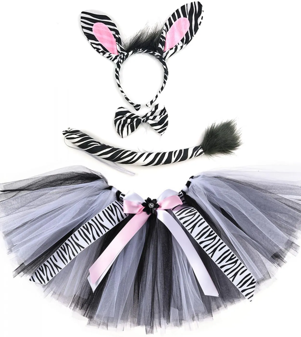 Neonate giraffa zebra tutu gonna vestito per bambini costume di halloween di natale ragazza del bambino tutù animale impostato p
