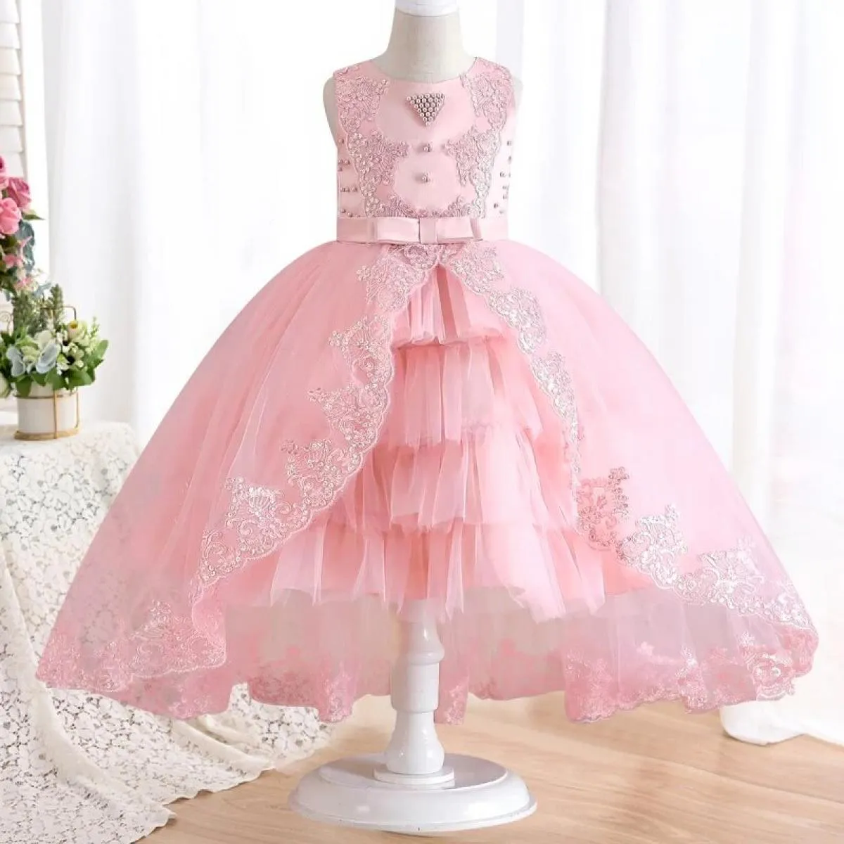 Nuovo vestito di Halloween per ragazze Splendido abito da sera con trascinamento per feste di ballo di Natale adatto per costume