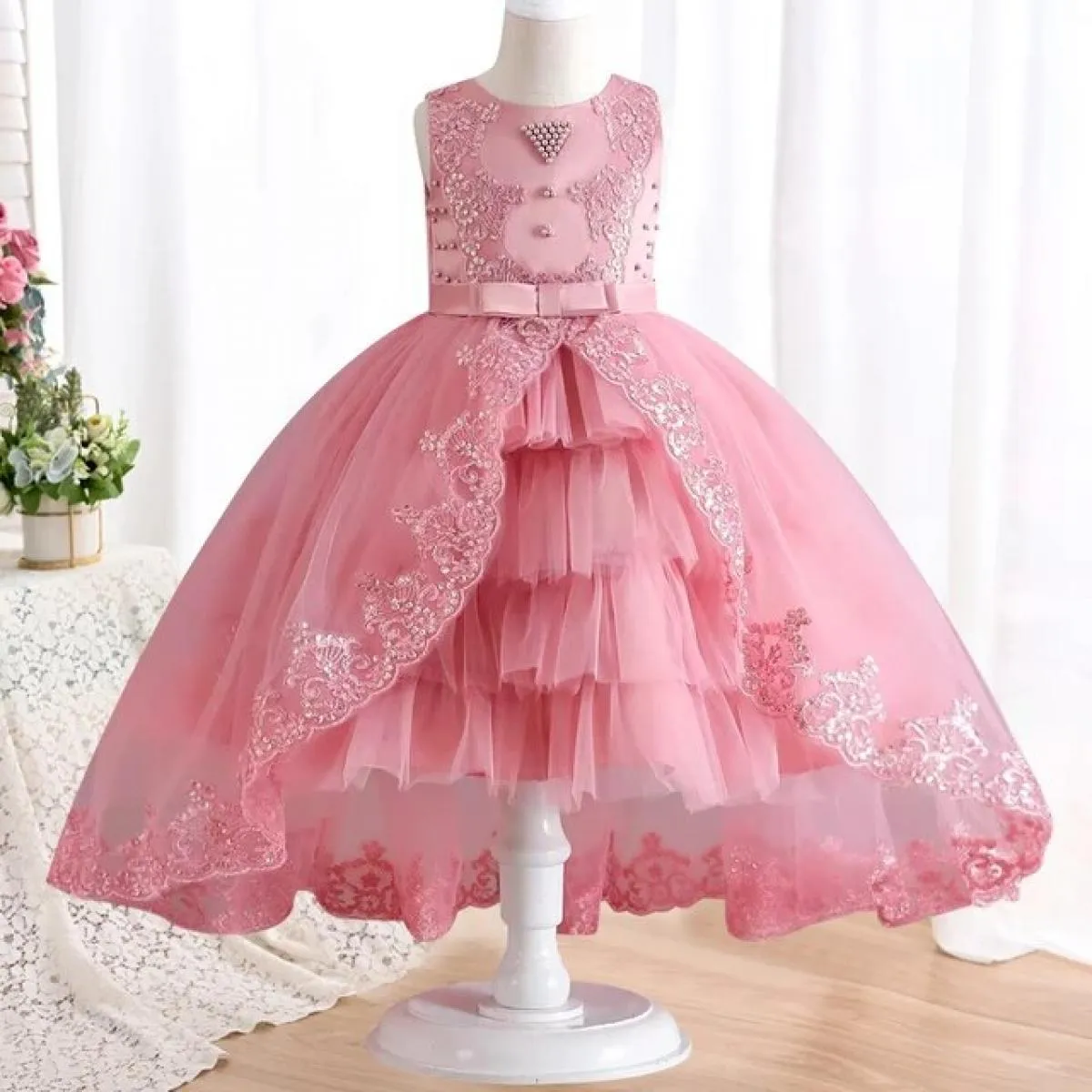 Nuovo vestito di Halloween per ragazze Splendido abito da sera con trascinamento per feste di ballo di Natale adatto per costume