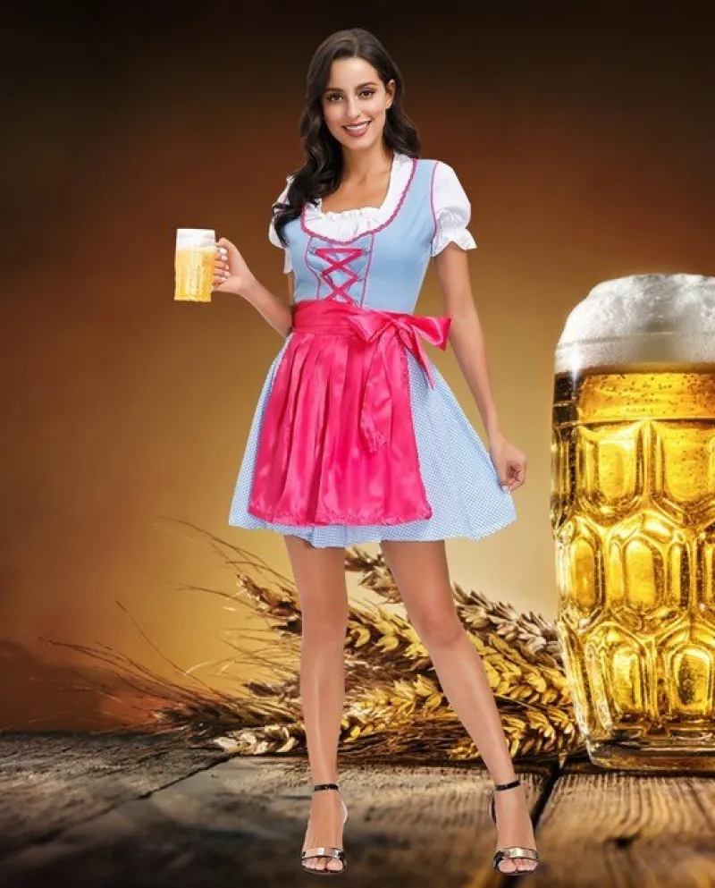 Oktoberfest Dress Beer Girls Abbigliamento Tedesco bavarese Beer Wench Carnevale Halloween Outfit Dress For Women Business Clo