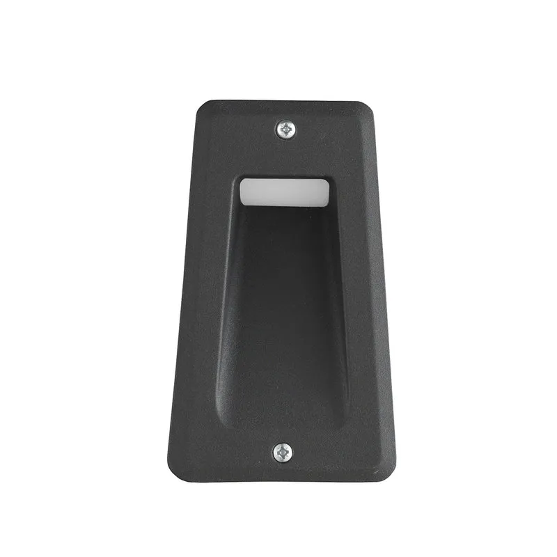 Ondaluce Applique Dromos LED per esterni in alluminio con diffusore in policarbonato, nero
