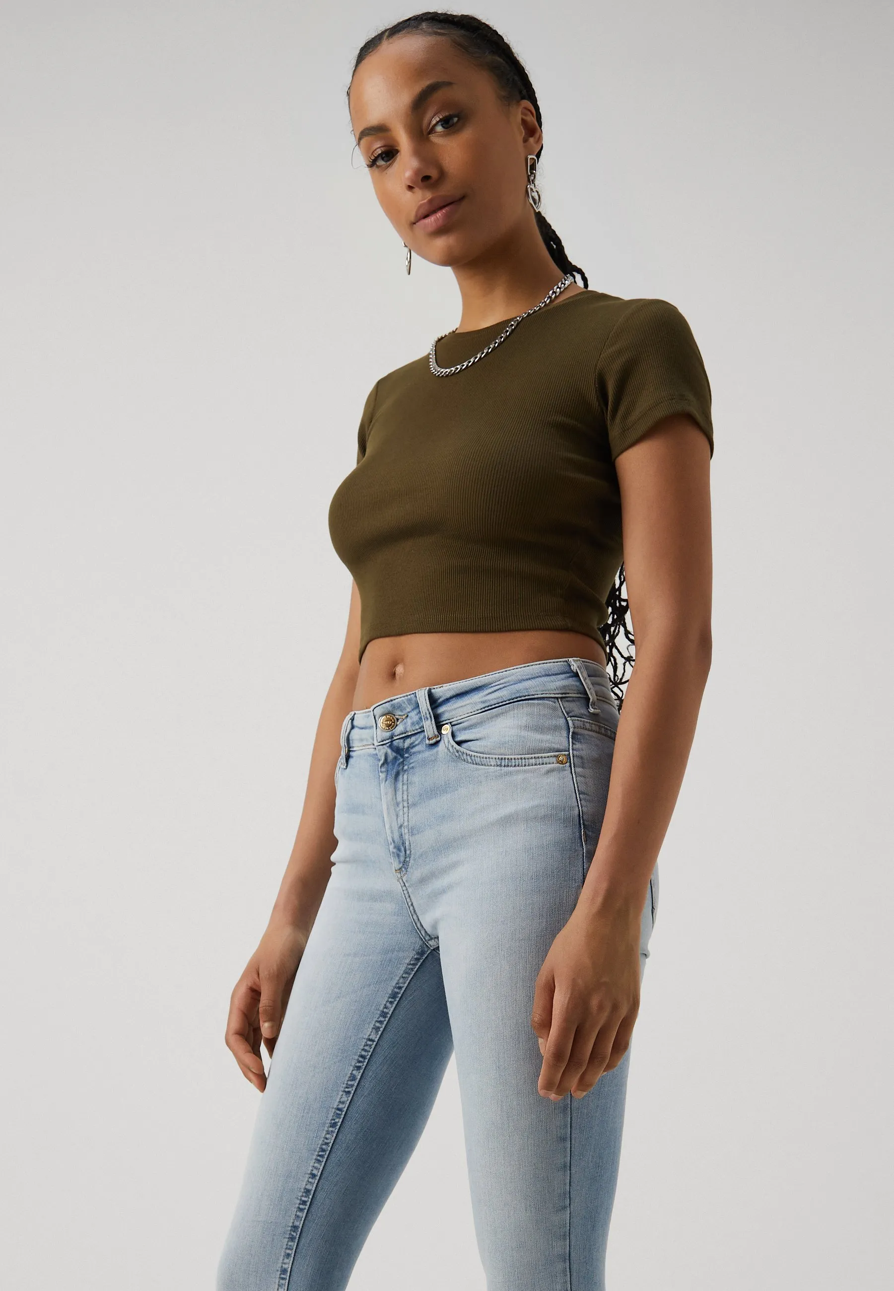 ONLBLUSH LIFE MID RAW - Jeans Skinny Fit