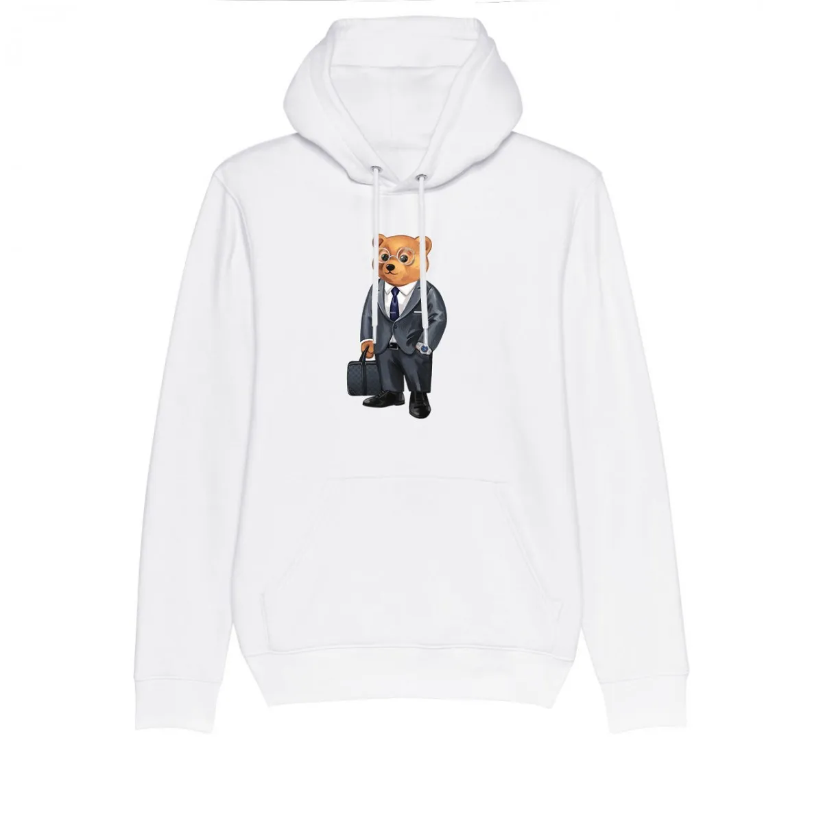 Organic Hoodie, Bianco