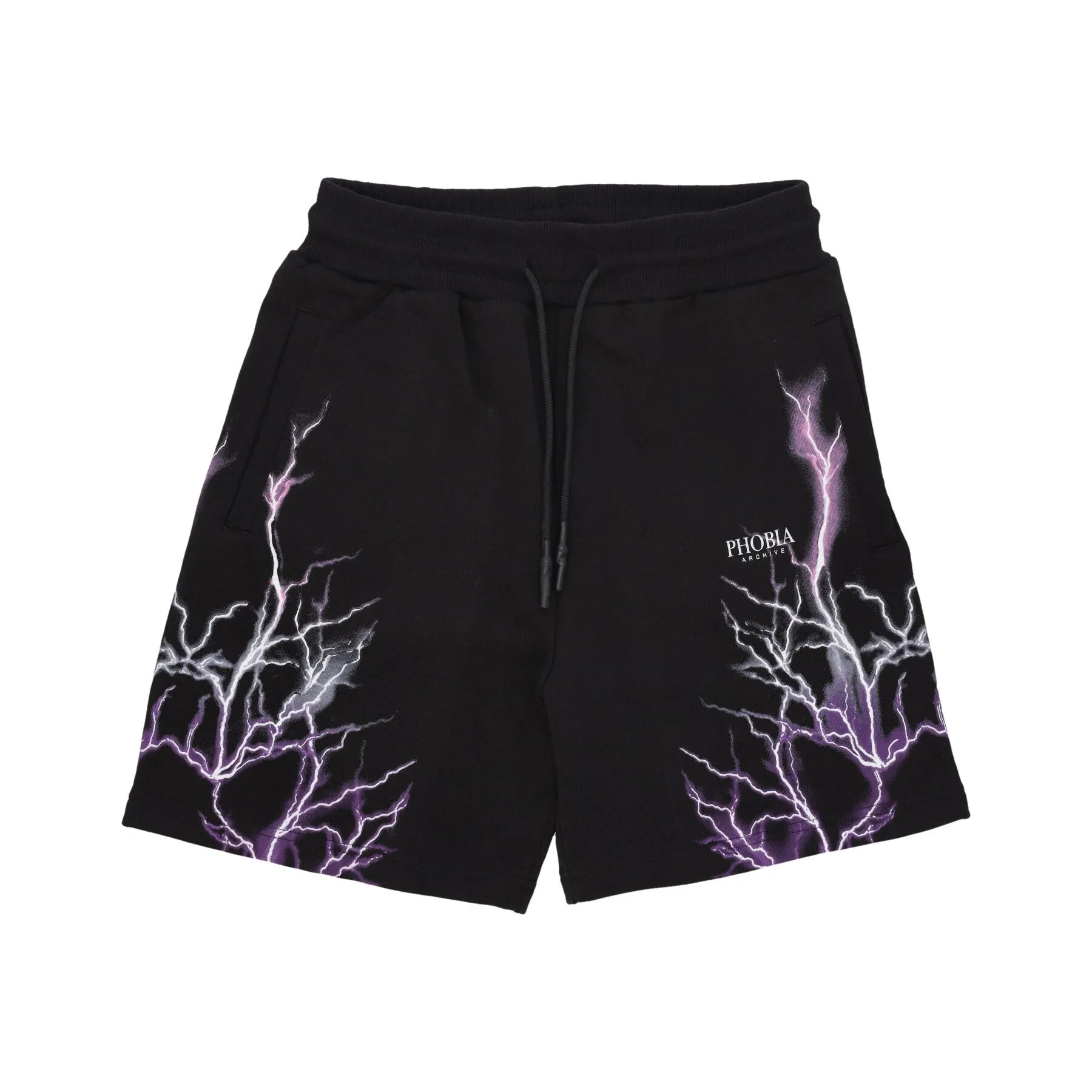 Pantalone Corto Tuta Uomo Lightning Shorts Black/purple/grey/fuchsia