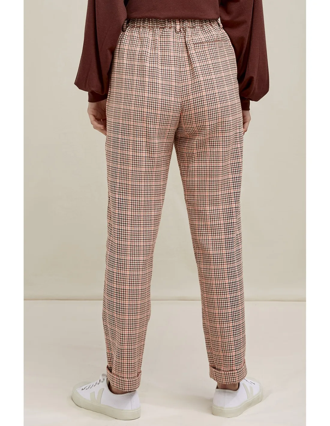 PANTALONE TARTAN IN COTONE BIOLOGICO "ANNIS"