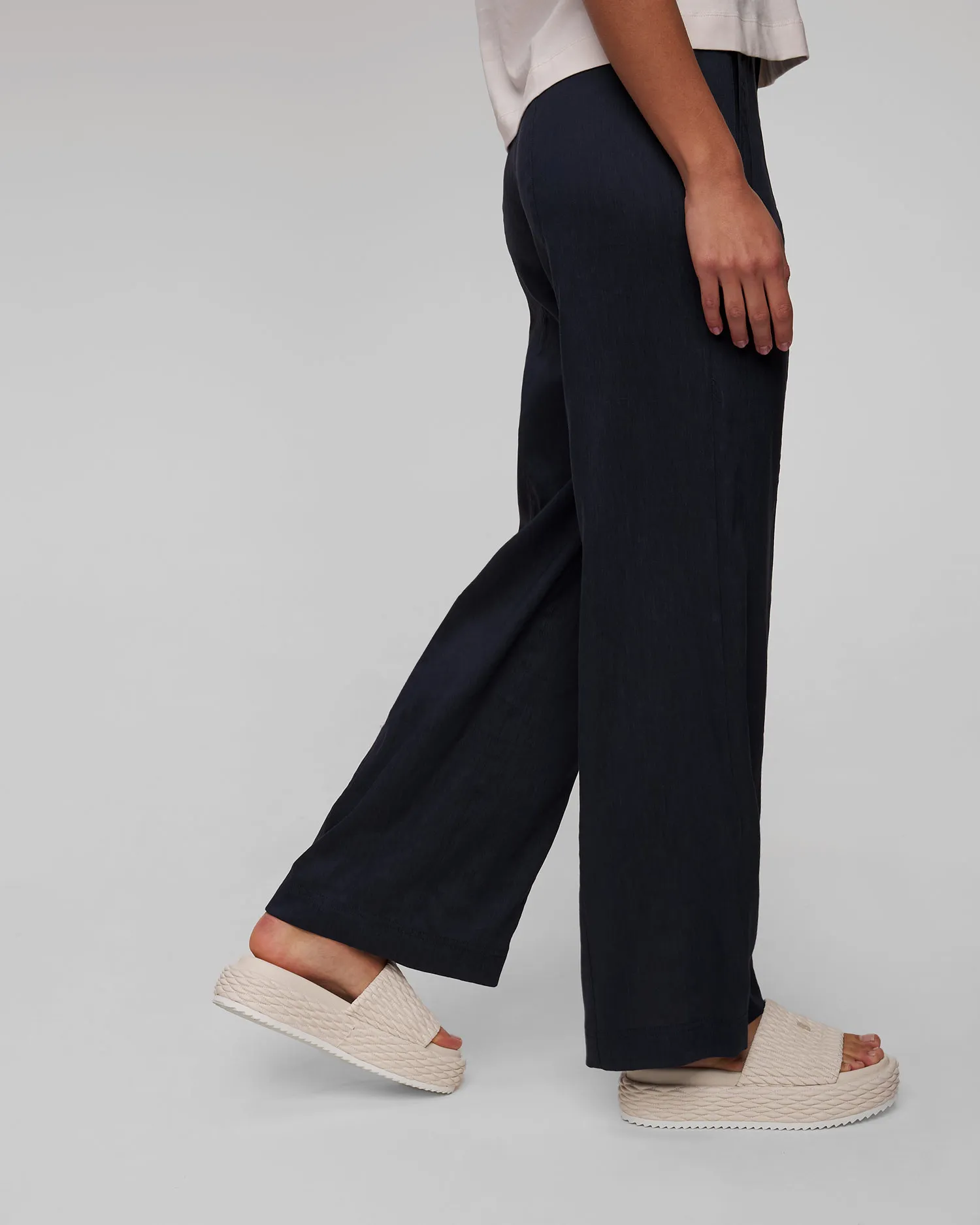 Pantaloni blu scuro con lino da donna BOGNER Rebel 16617884-464