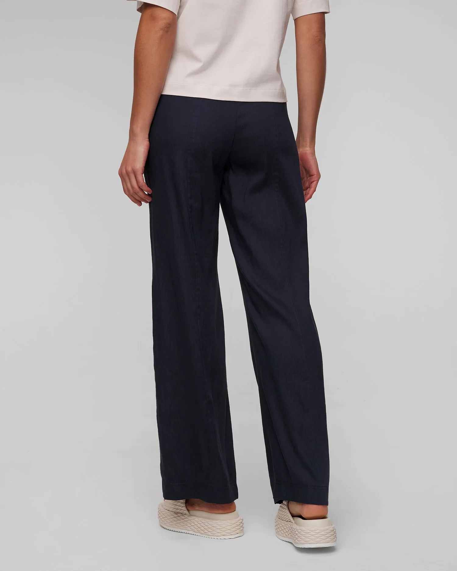 Pantaloni blu scuro con lino da donna BOGNER Rebel 16617884-464