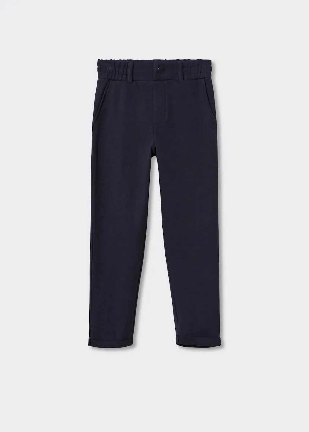 Pantaloni diritti vita elasticizzata