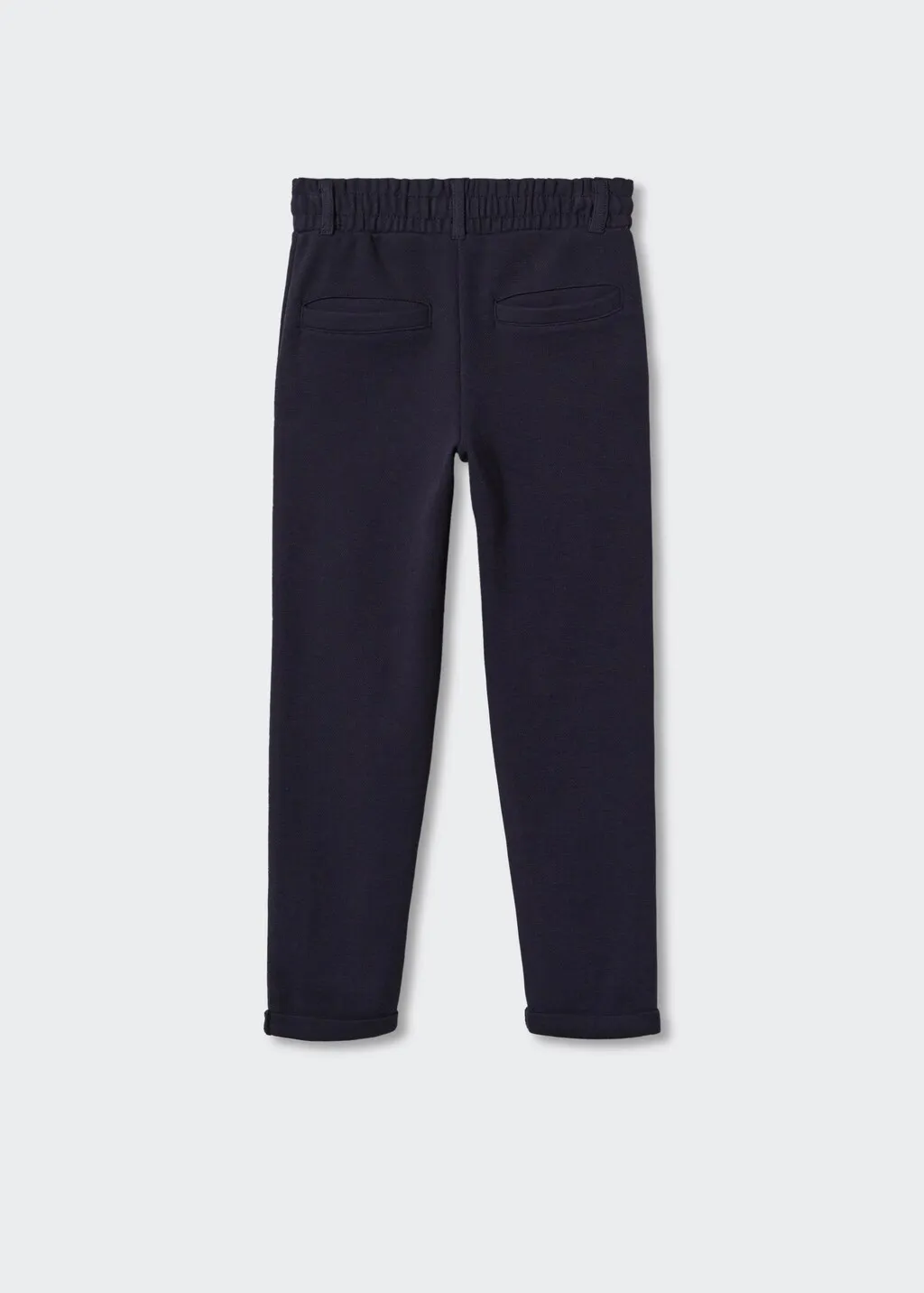Pantaloni diritti vita elasticizzata