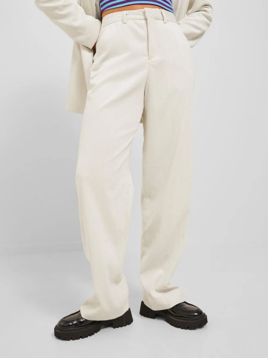 PANTALONI Donna JJXX 12236945 MARY PANT CORD BONE WHITE