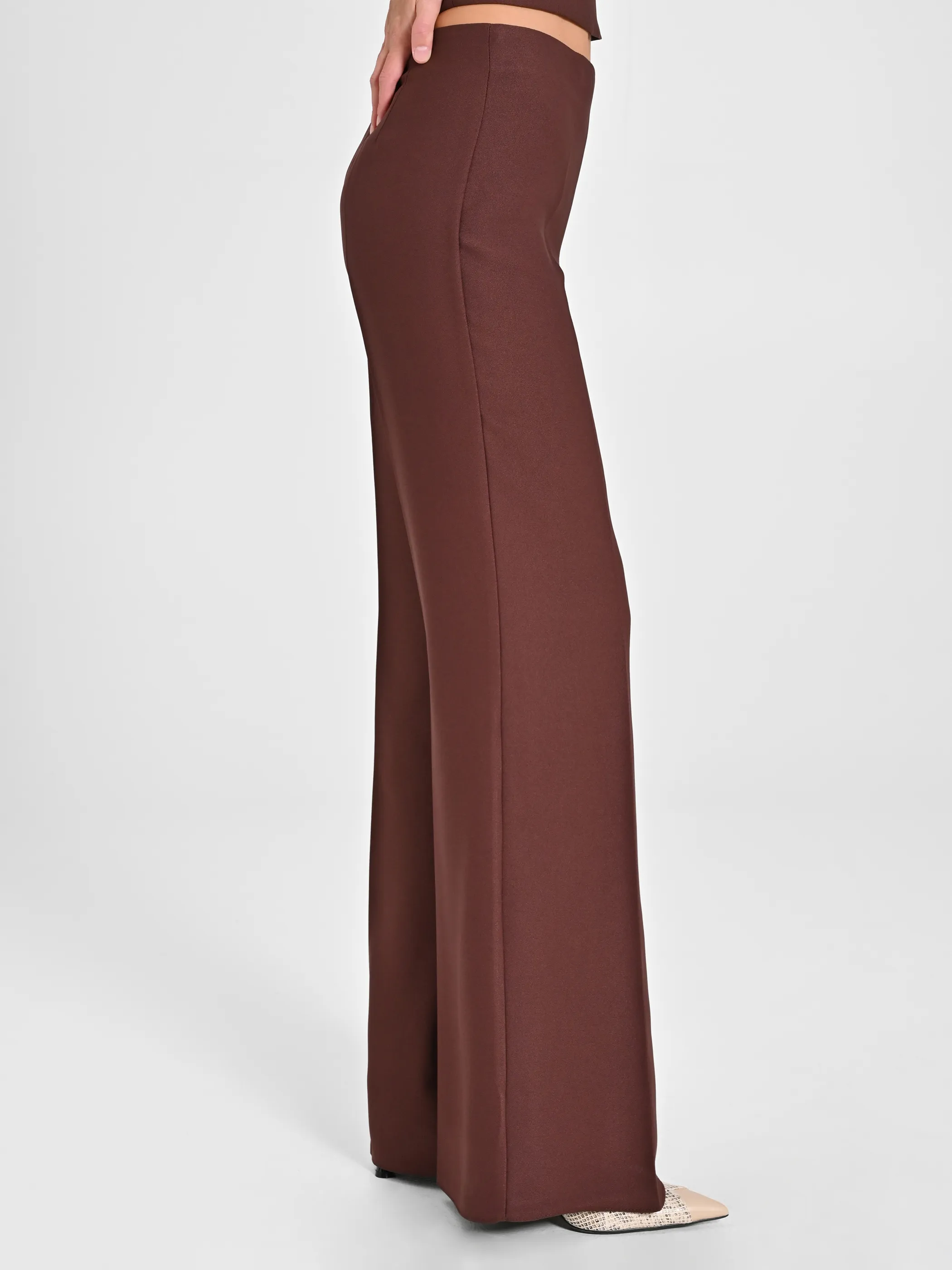      Pantaloni in Envers Satin Marrone     