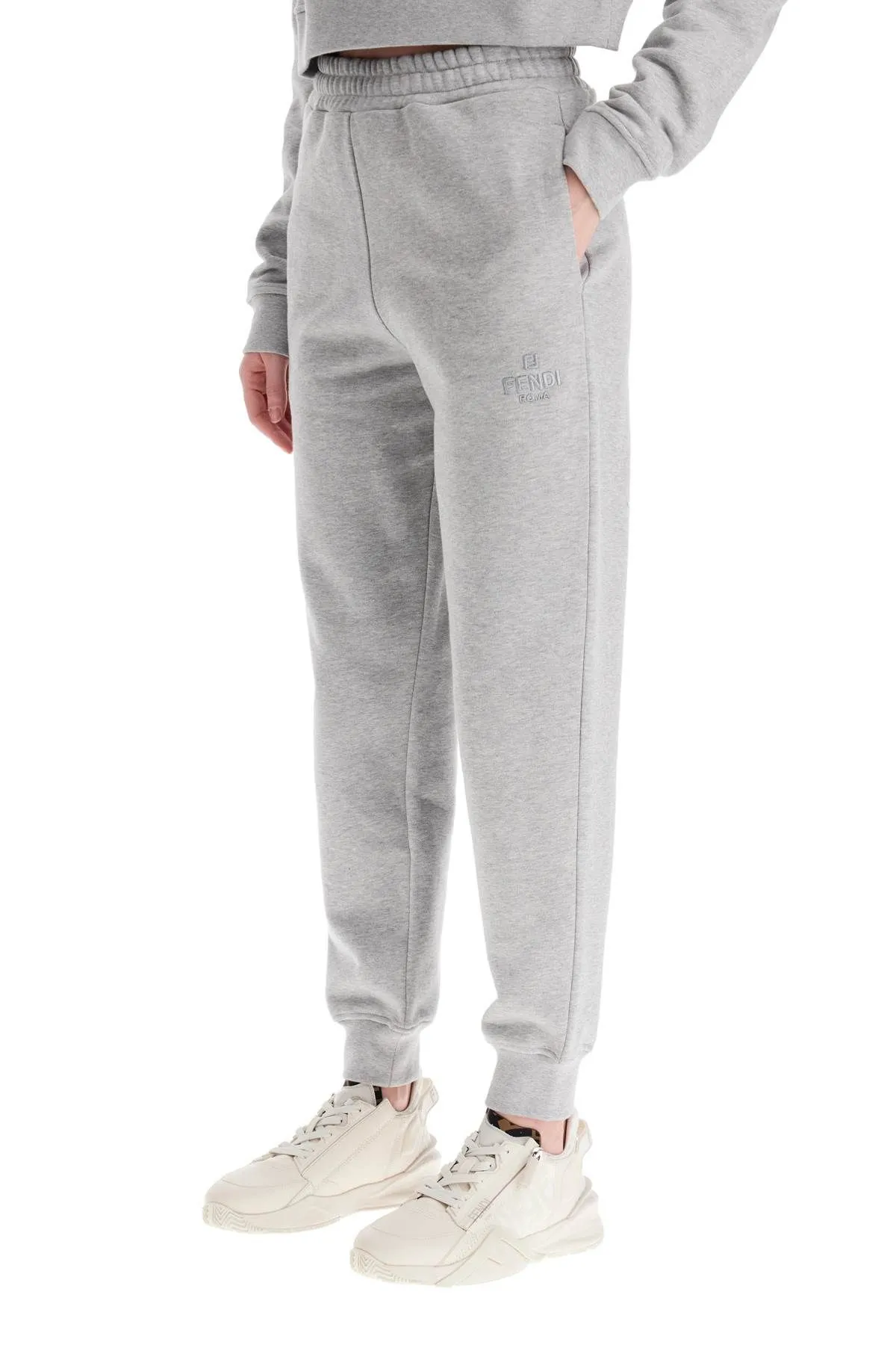 Pantaloni jogger con ricamo logo