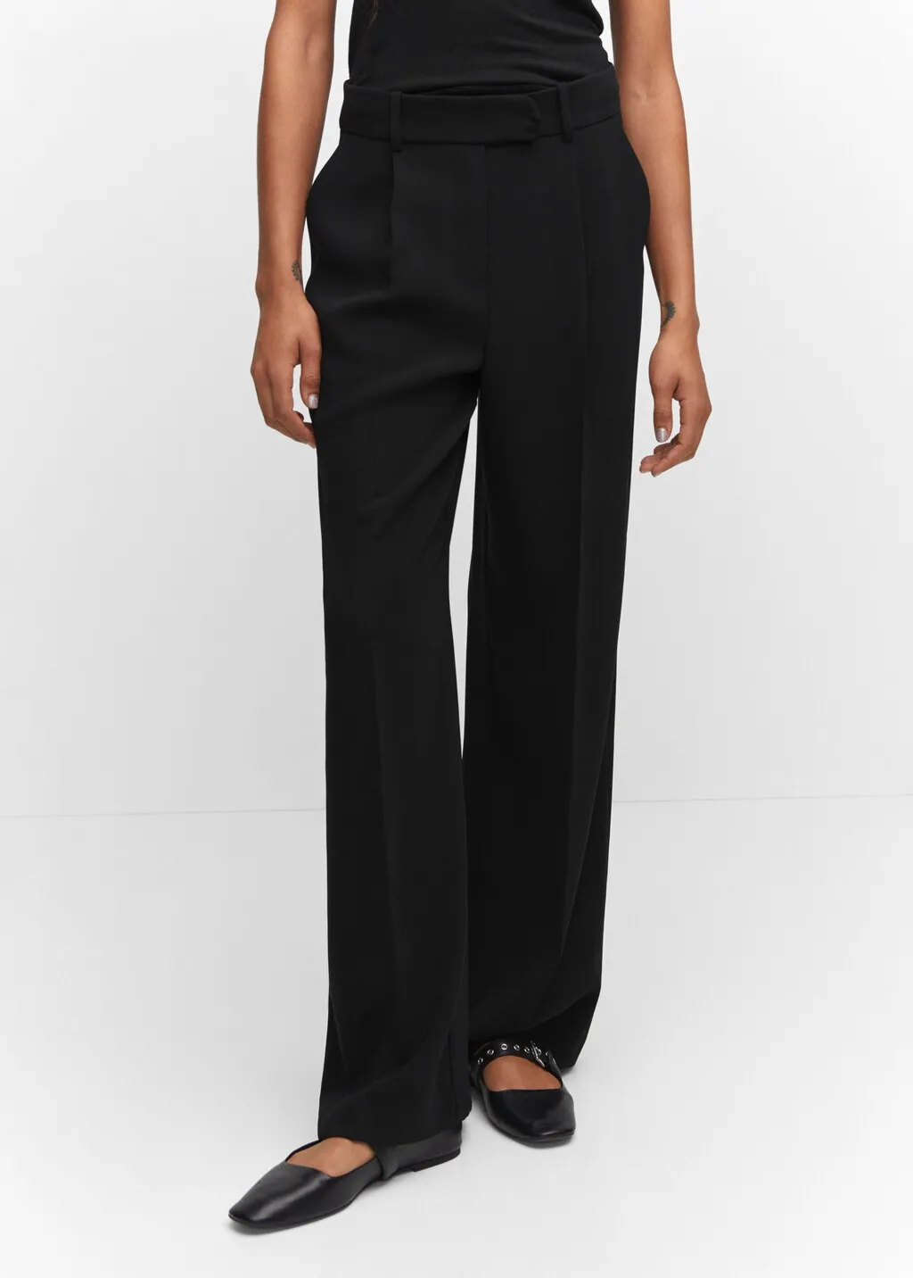 Pantaloni pinces wideleg