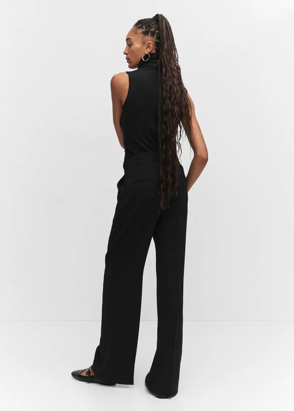 Pantaloni pinces wideleg