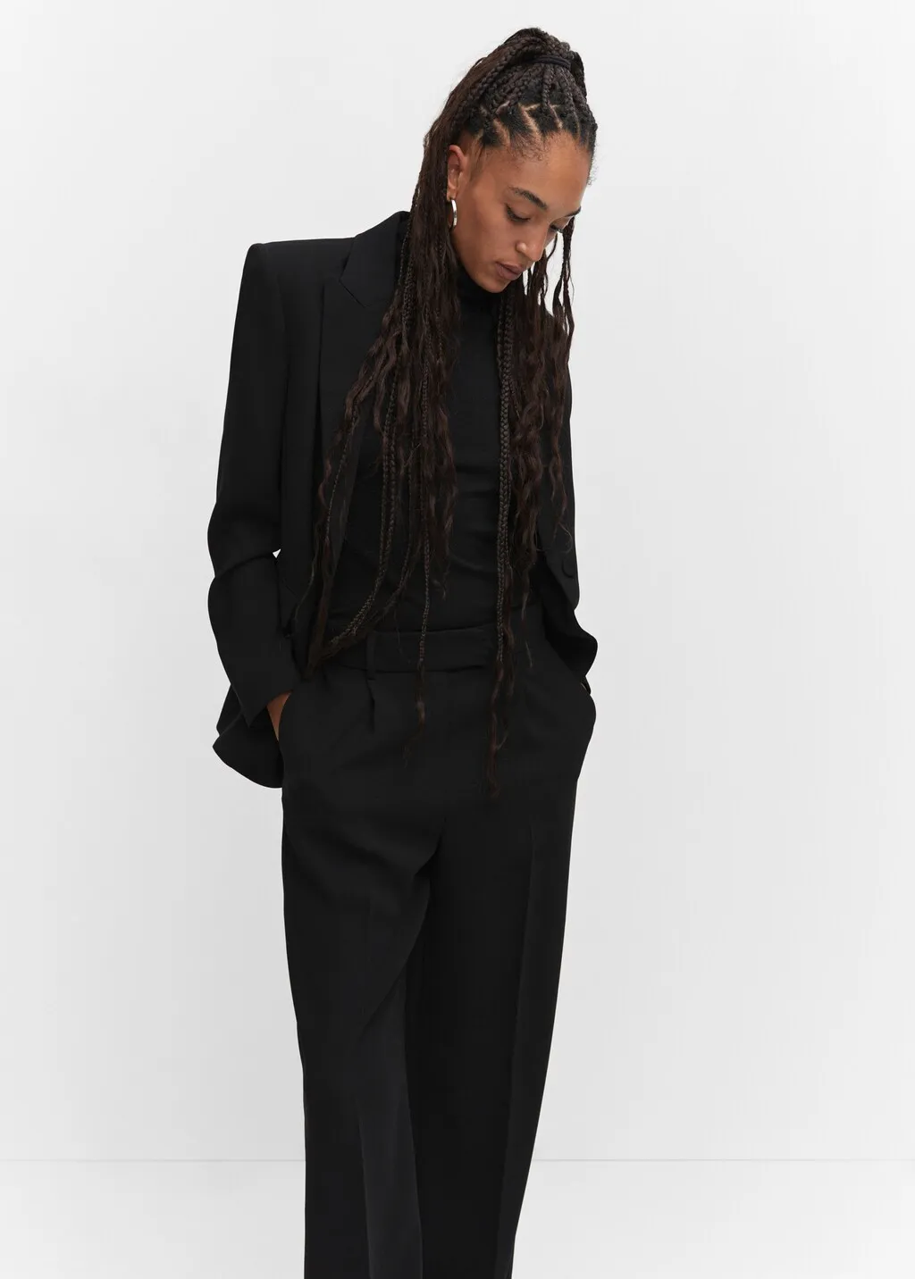 Pantaloni pinces wideleg