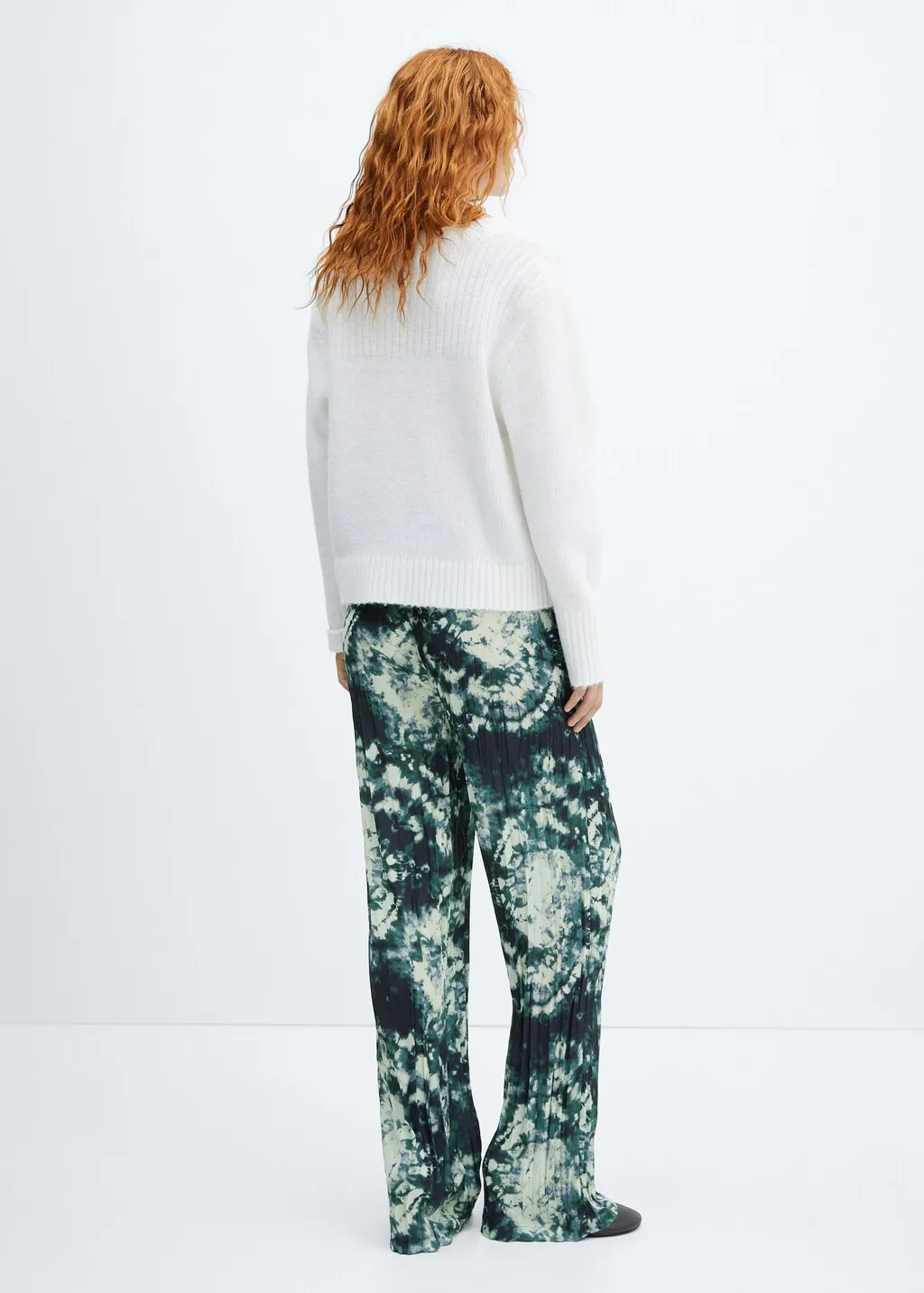 Pantaloni tie dye plissettati