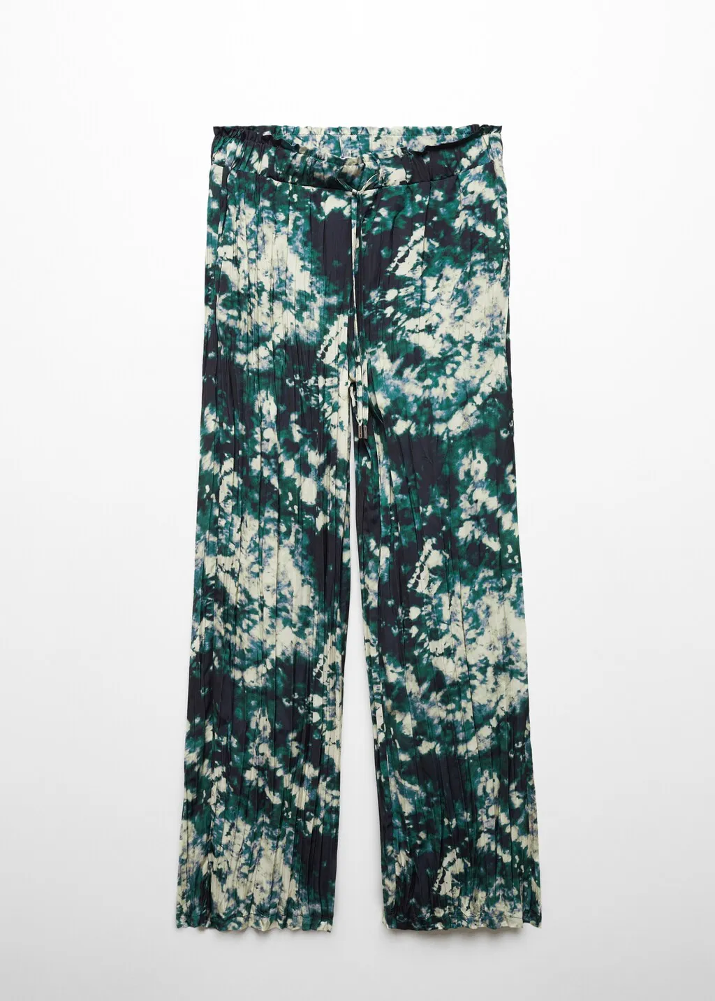 Pantaloni tie dye plissettati