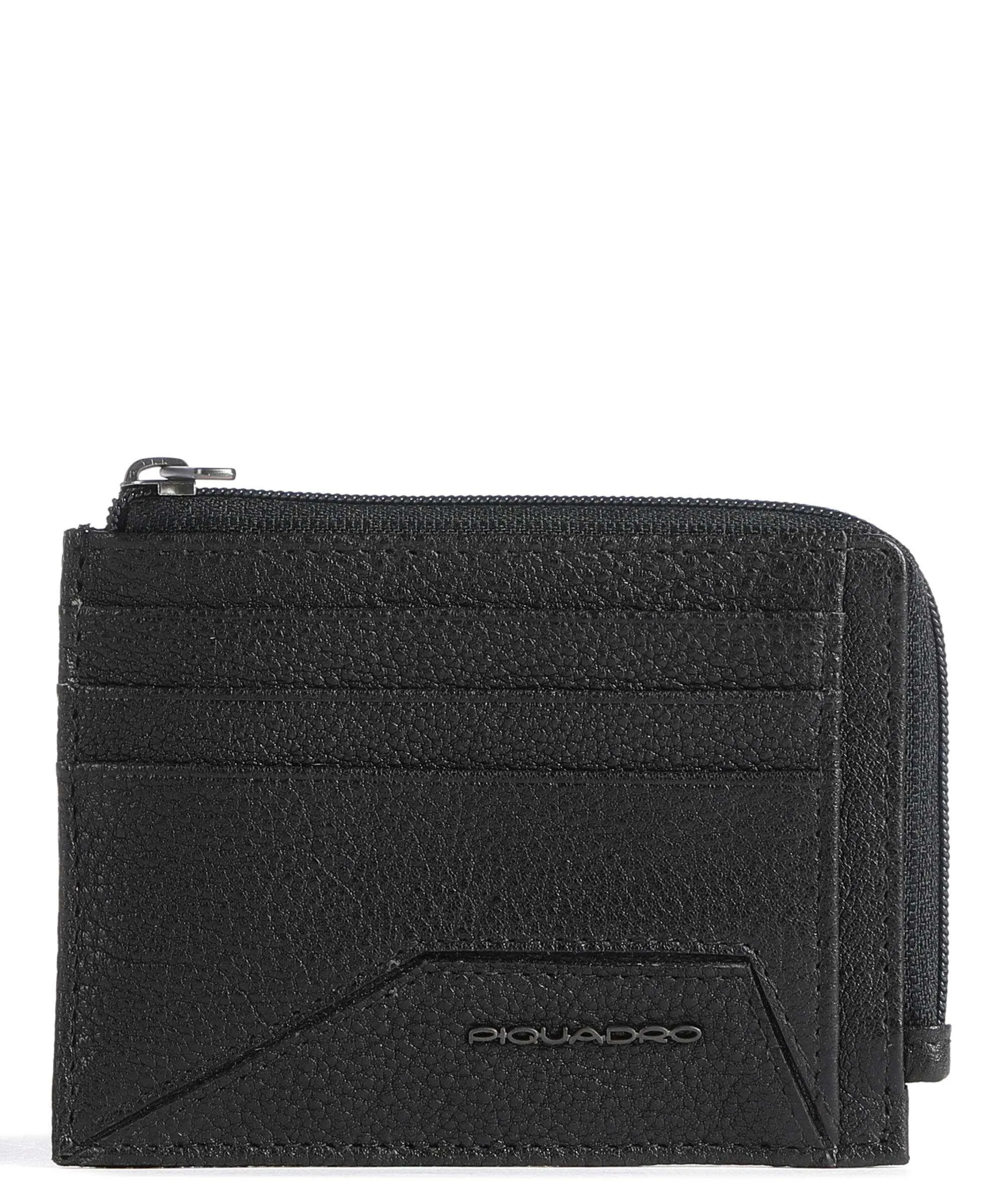  Piquadro Rhino RFID Porta carte di credito pelle di vacchetta grana nero  