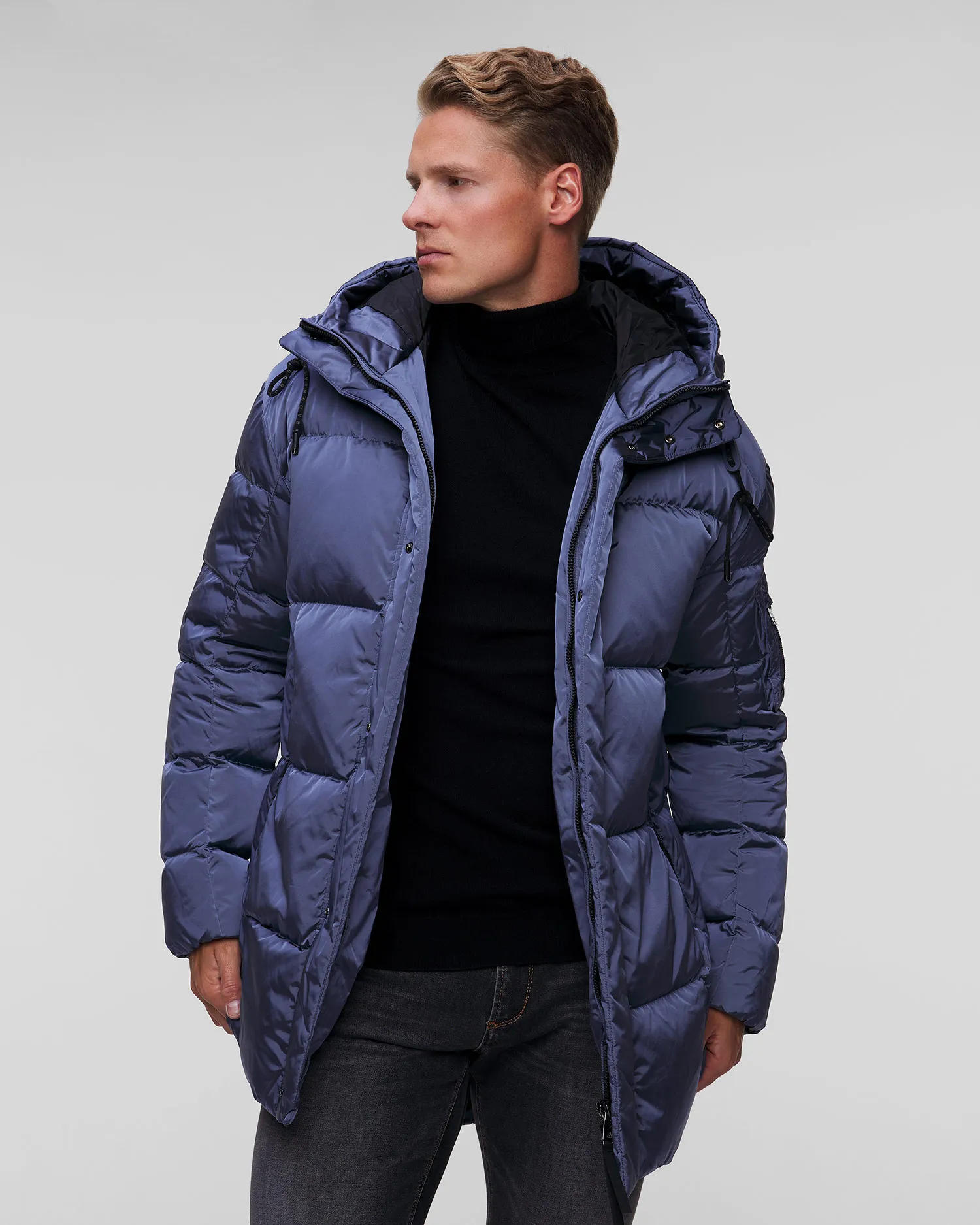 Piumino lungo blu da uomo BOGNER Jones-D1 38457593-424