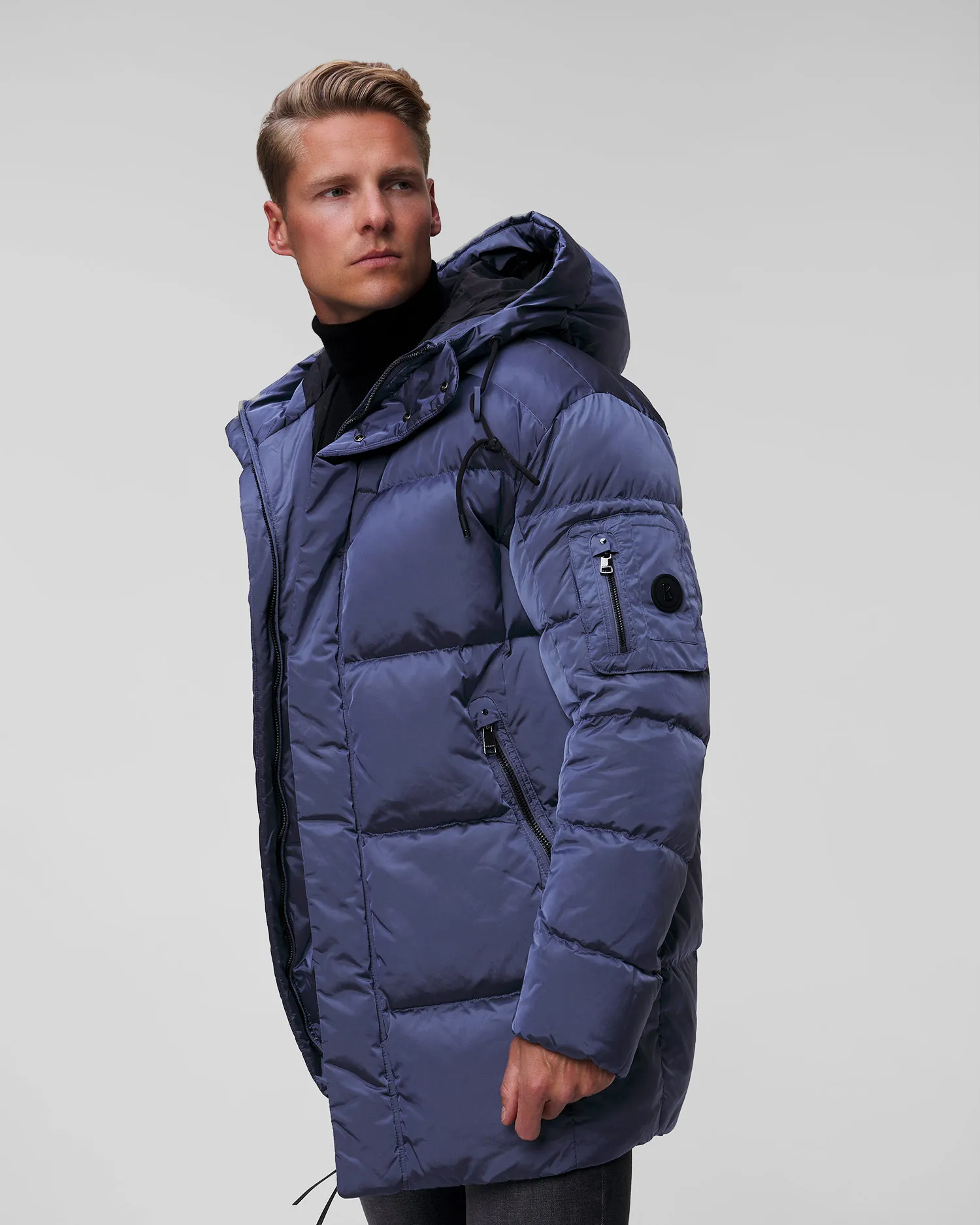 Piumino lungo blu da uomo BOGNER Jones-D1 38457593-424