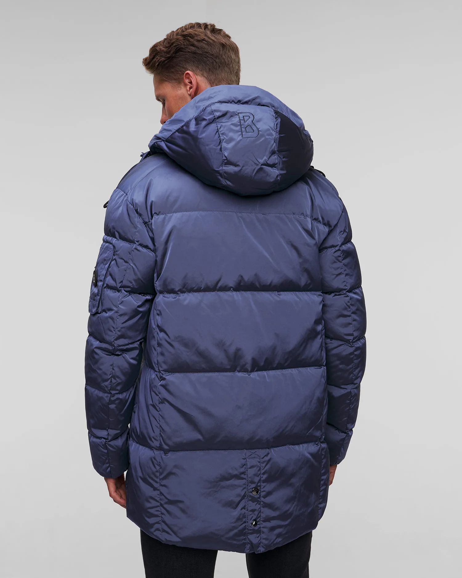 Piumino lungo blu da uomo BOGNER Jones-D1 38457593-424