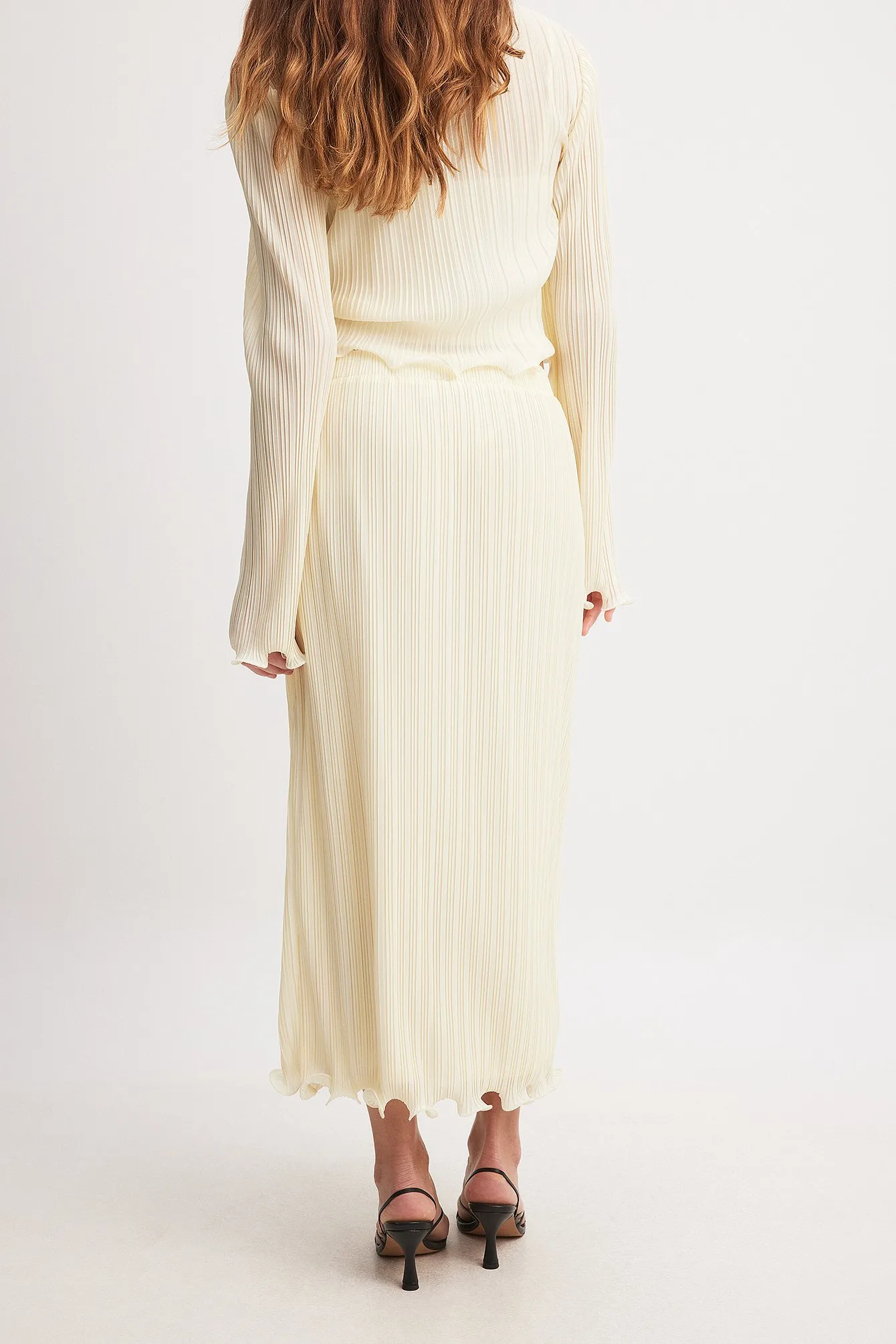 PLISSE FLOUNCE DETAIL MAXI SKIRT - Gonna lunga