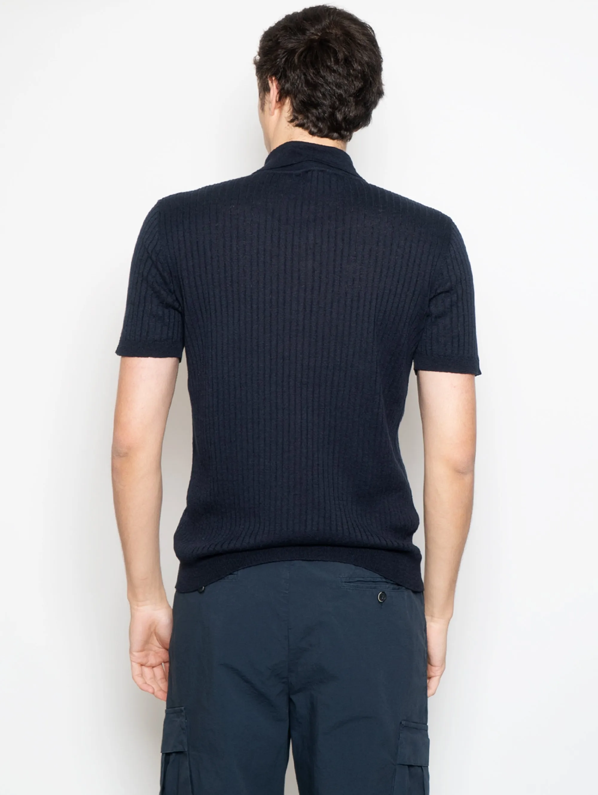 Polo a Coste Blu