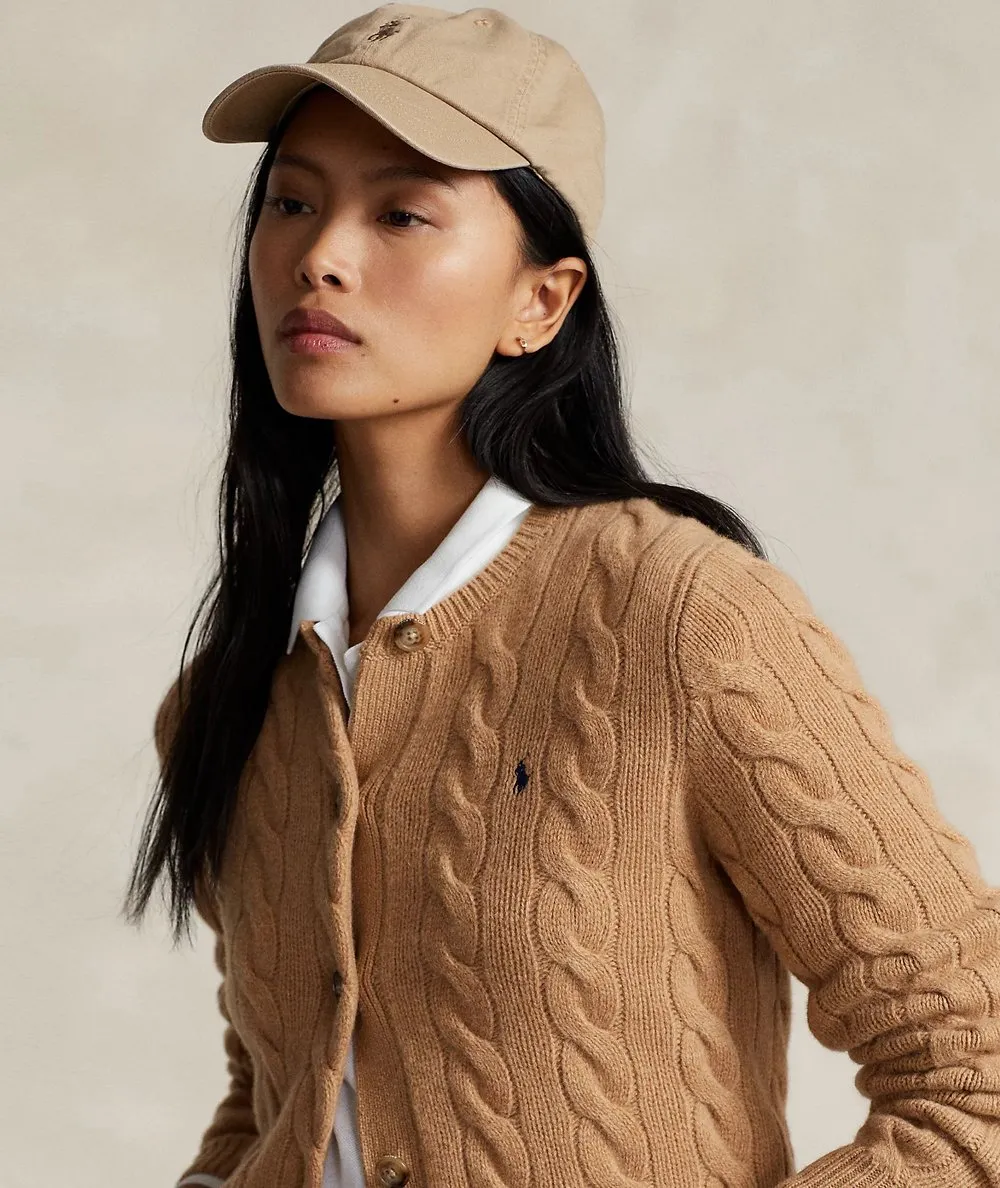 POLO RALPH LAUREN DONNA--Cardigan a trecce in lana e cashmere
