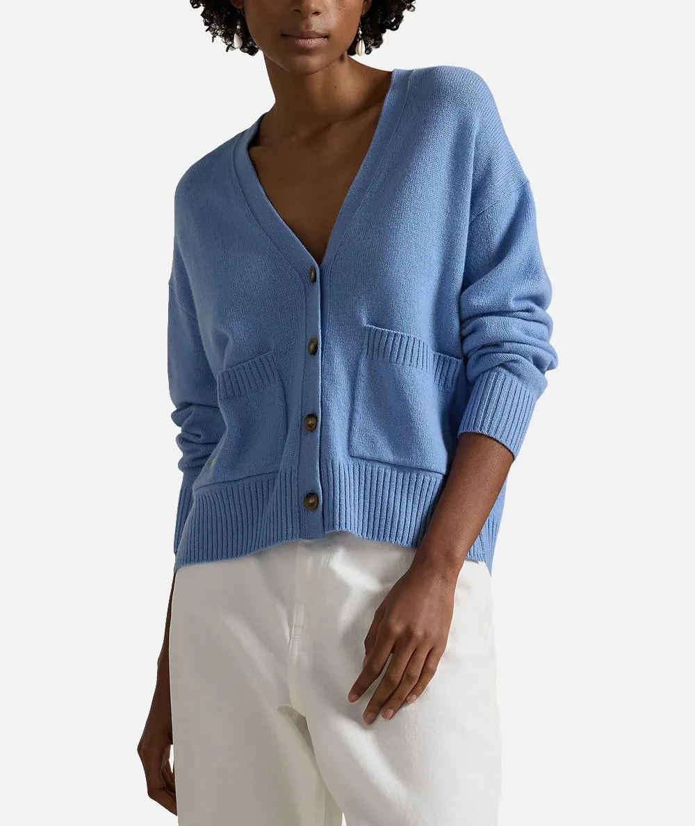 POLO RALPH LAUREN DONNA--Cardigan scollo a V lana e cashmere