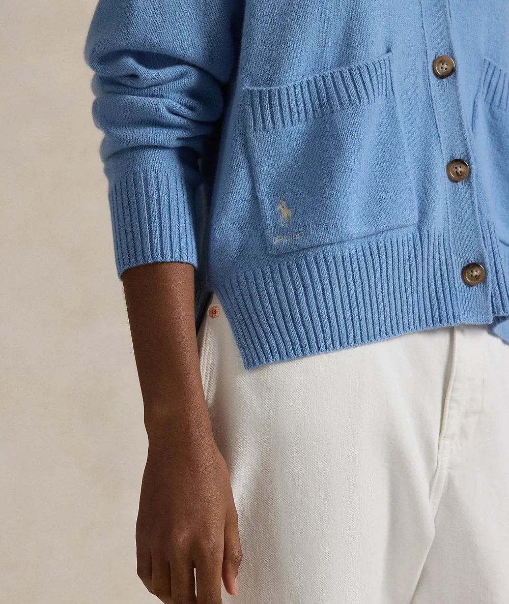 POLO RALPH LAUREN DONNA--Cardigan scollo a V lana e cashmere