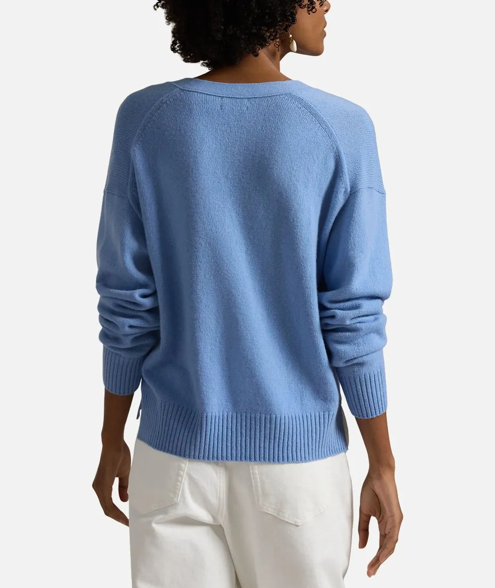 POLO RALPH LAUREN DONNA--Cardigan scollo a V lana e cashmere