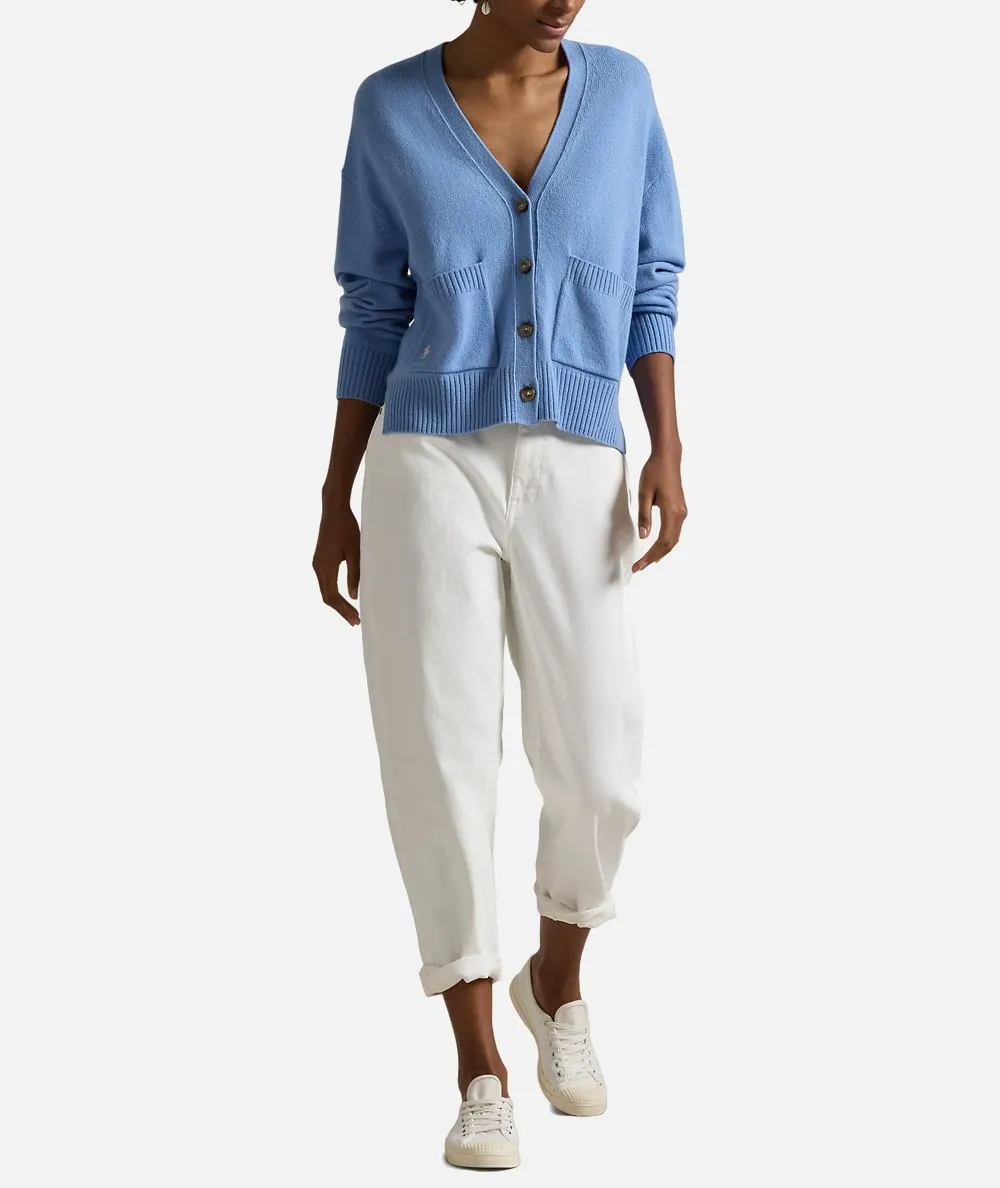 POLO RALPH LAUREN DONNA--Cardigan scollo a V lana e cashmere