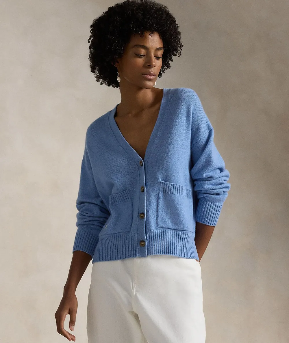 POLO RALPH LAUREN DONNA--Cardigan scollo a V lana e cashmere