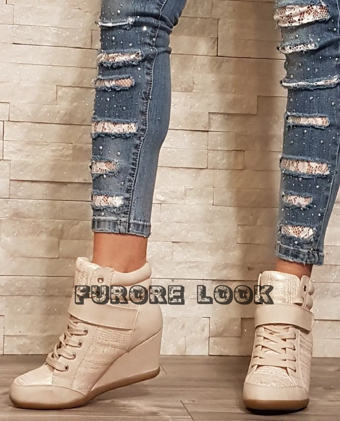 PROMO Sneakers beige S28 - NUMERO 38