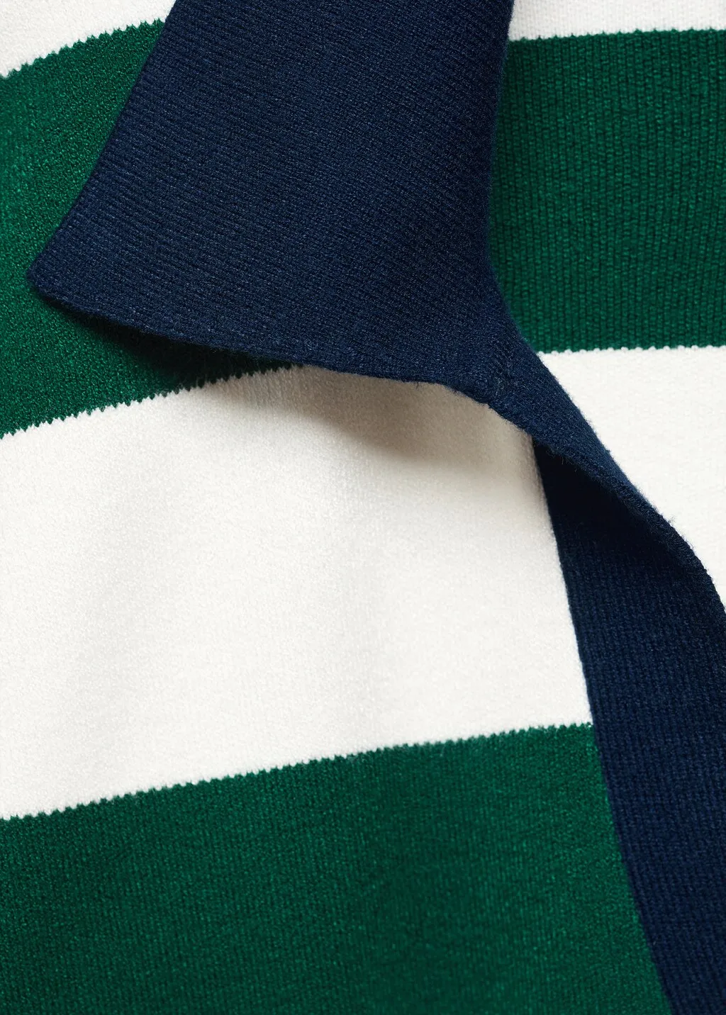 Pullover righe collo polo