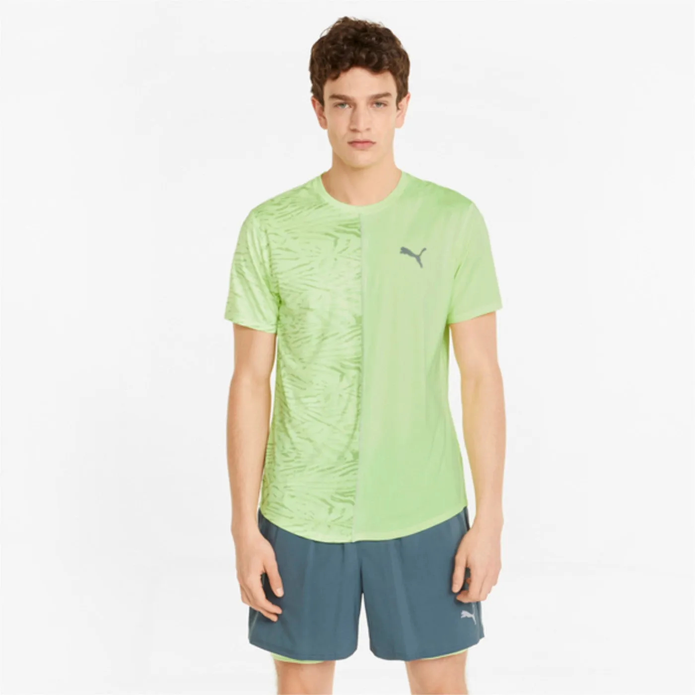 Puma RUN Graphic SS Tee M 521402-37 fizzy light