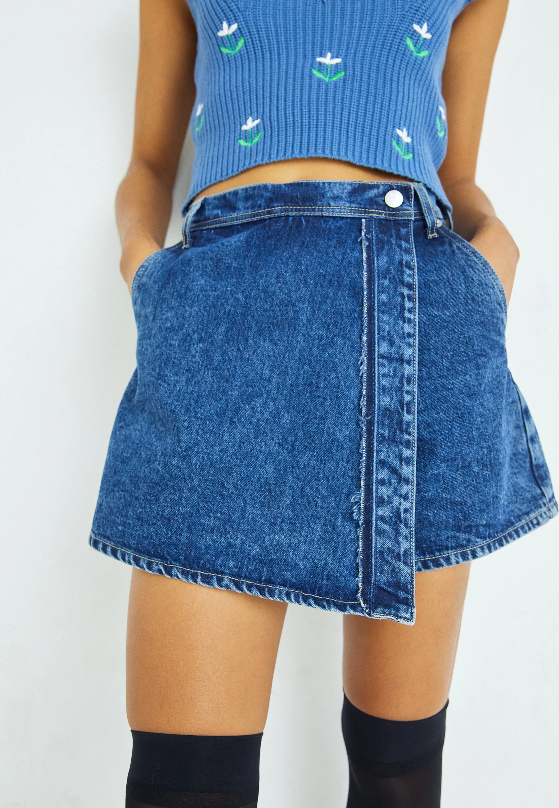 REGULAR SKORT OCEAN - Shorts di jeans